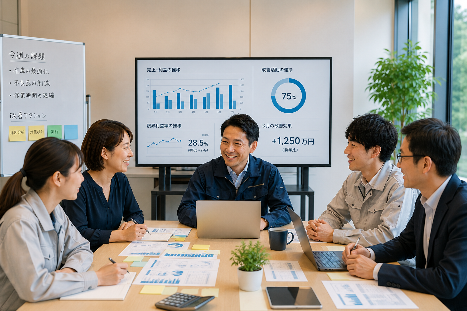 社員が数字と改善課題を共有し、自分たちで会社を良くしていく業務改善の未来